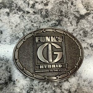 Funk’s Hybrid Belt Buckle Limited Edition Corn Farming Pewter Lewis Buckles